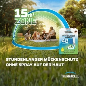 Schutzzone iHv 15 qm - stundenlanger Mükenschutz ohne Spray auf der Haut